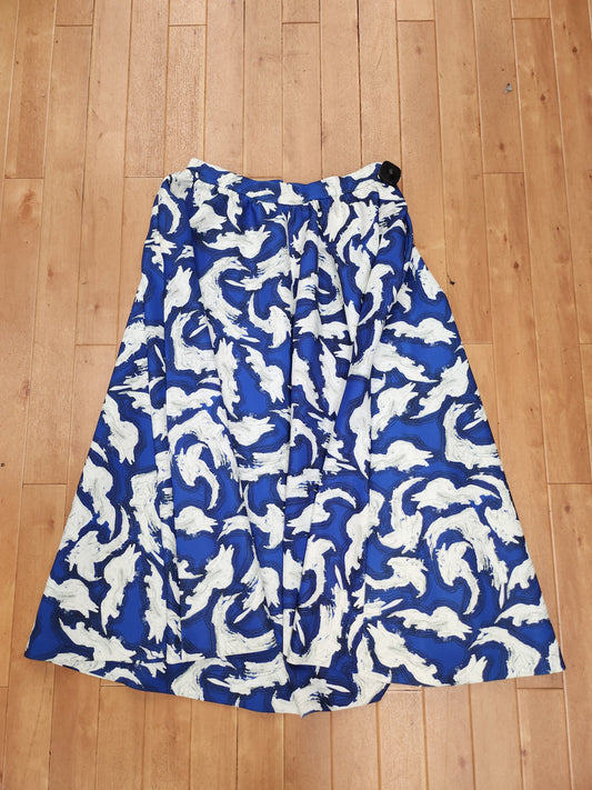 Skirt Maxi By H&m In Blue & White, Size: 14