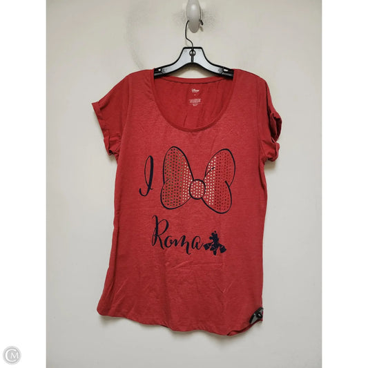 Top Short Sleeve Basic By Walt Disney In Red, Size: Xl