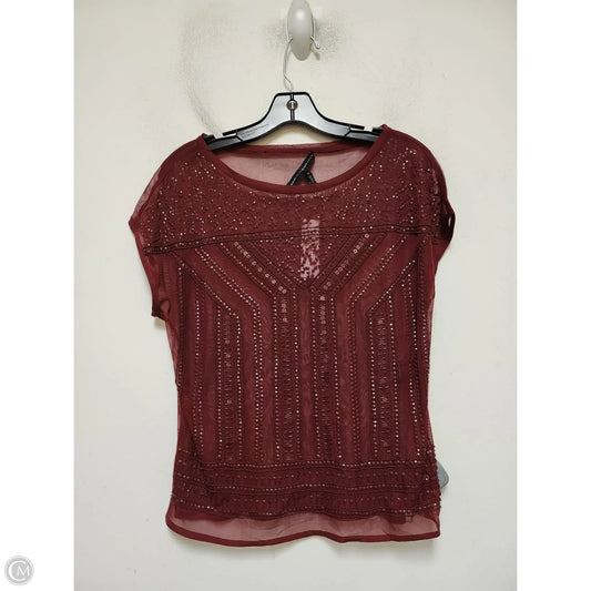 Top Short Sleeve By White House Black Market In Red, Size: Xs