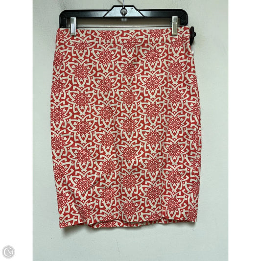 Skirt Mini & Short By J. Crew In Cream & Red, Size: 0