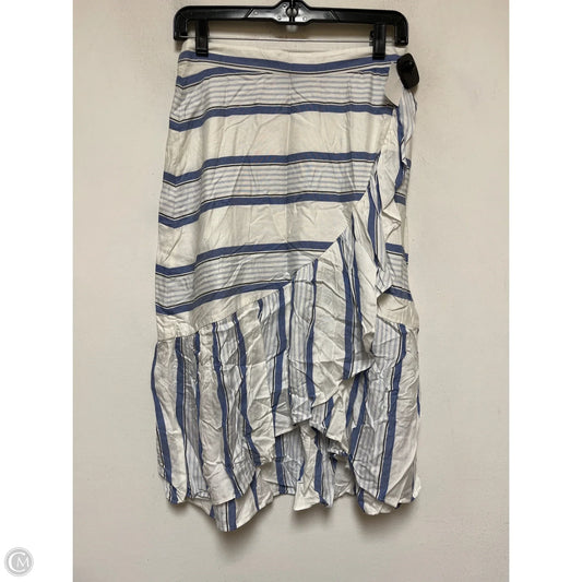Skirt Midi By Loft In Blue & White, Size: 2