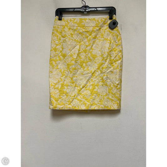 Skirt Mini & Short By Ann Taylor In Yellow, Size: 0