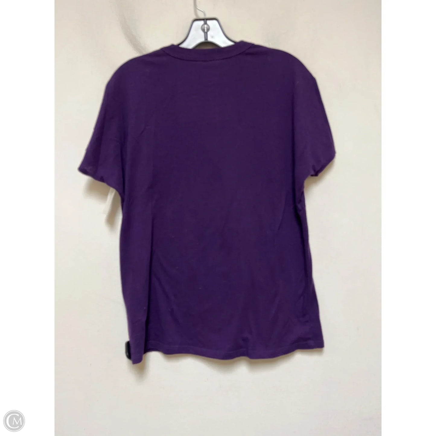 Top Short Sleeve Basic By Walt Disney In Purple, Size: M