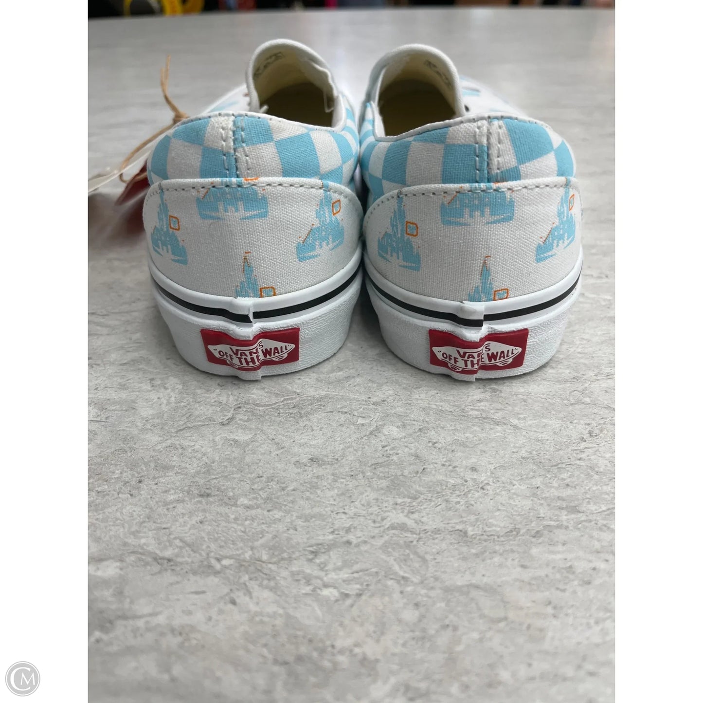 Shoes Sneakers By Vans In Blue & White, Size: 7.5
