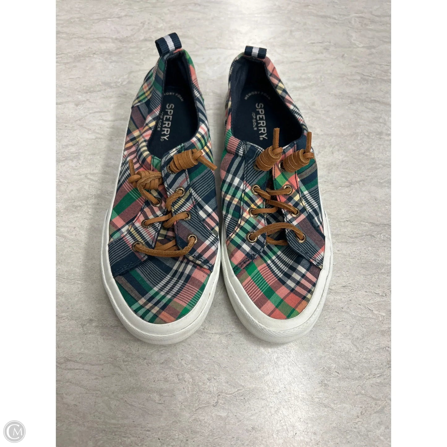 Shoes Sneakers By Sperry In Plaid Pattern, Size: 7