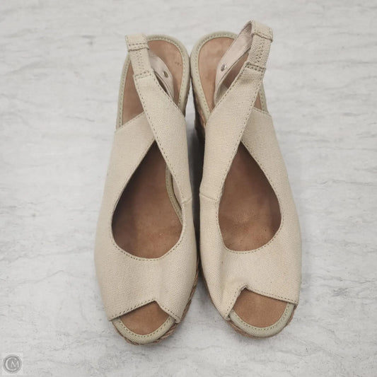 Sandals Heels Wedge By Tommy Bahama In Tan, Size: 8