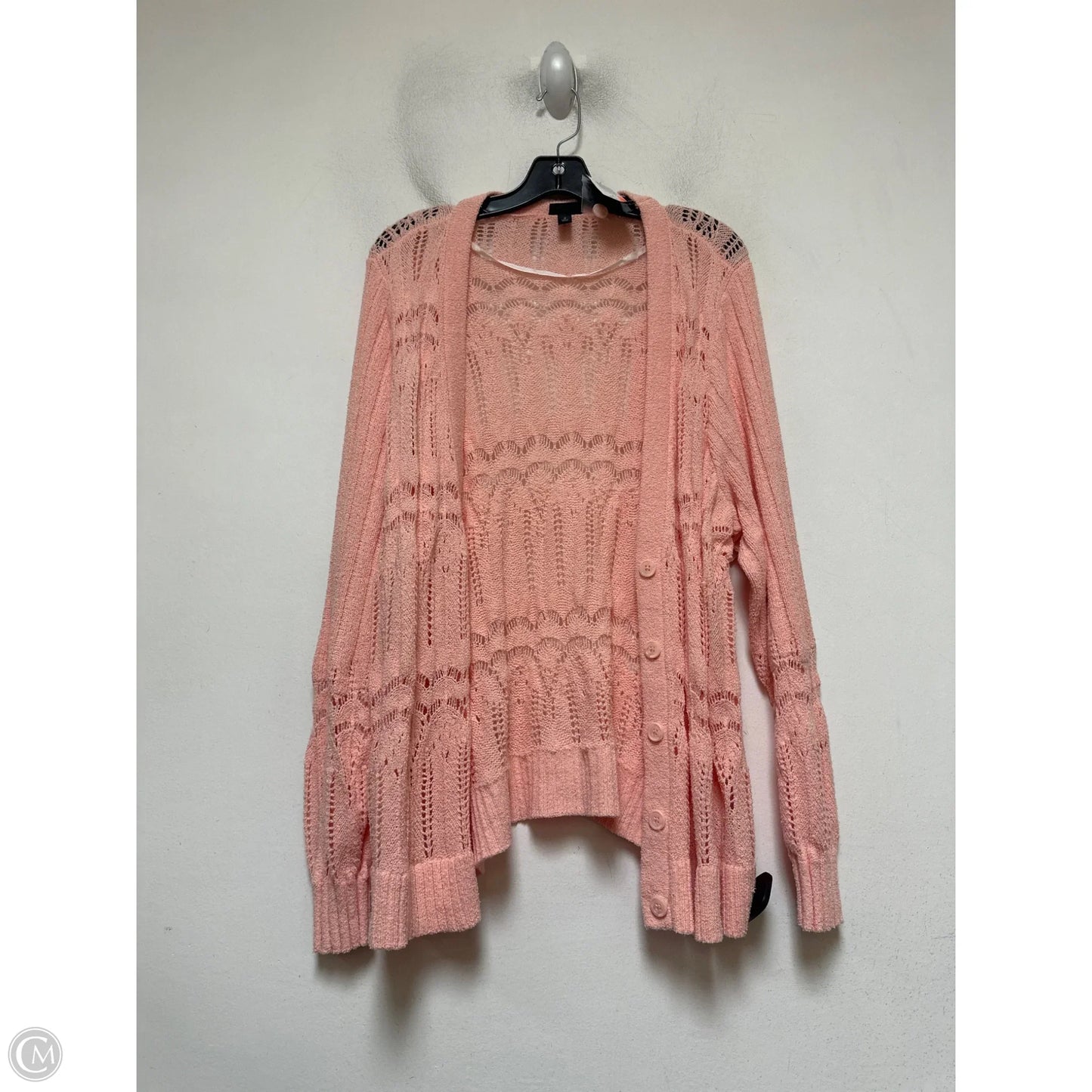 Sweater Cardigan By Torrid In Coral, Size: 3x