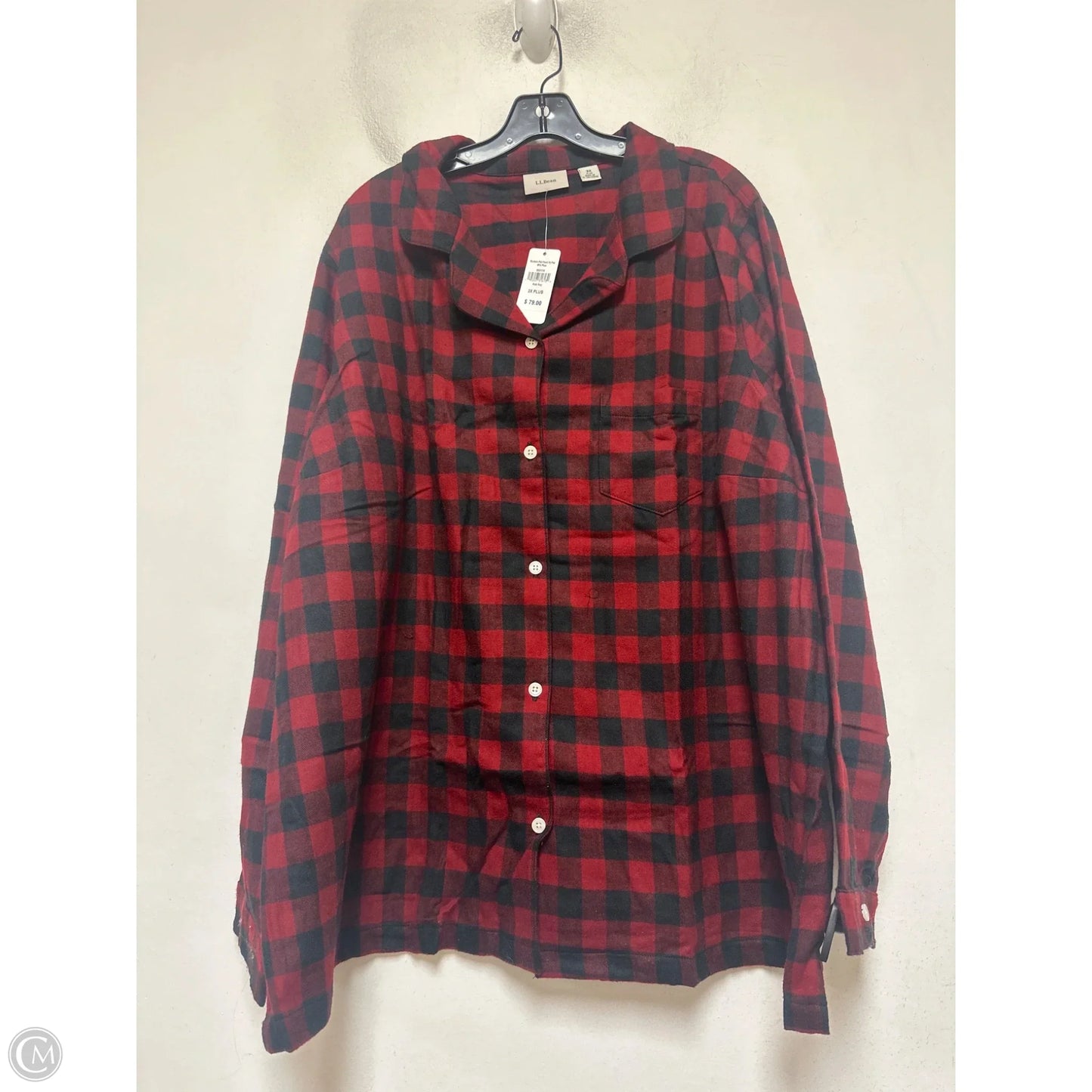 Pajamas 2pc By L.l. Bean In Plaid Pattern, Size: 3x