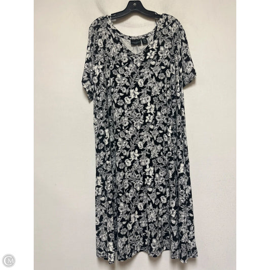 Dress Casual Midi By Cynthia Rowley In Black & White, Size: 3x