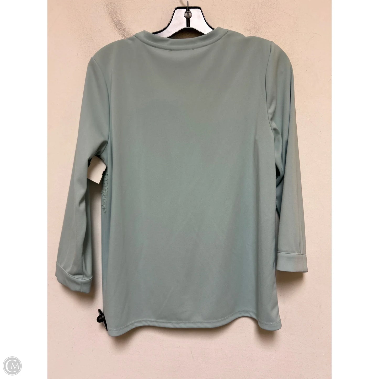Top Long Sleeve Designer By Karl Lagerfeld In Aqua, Size: S