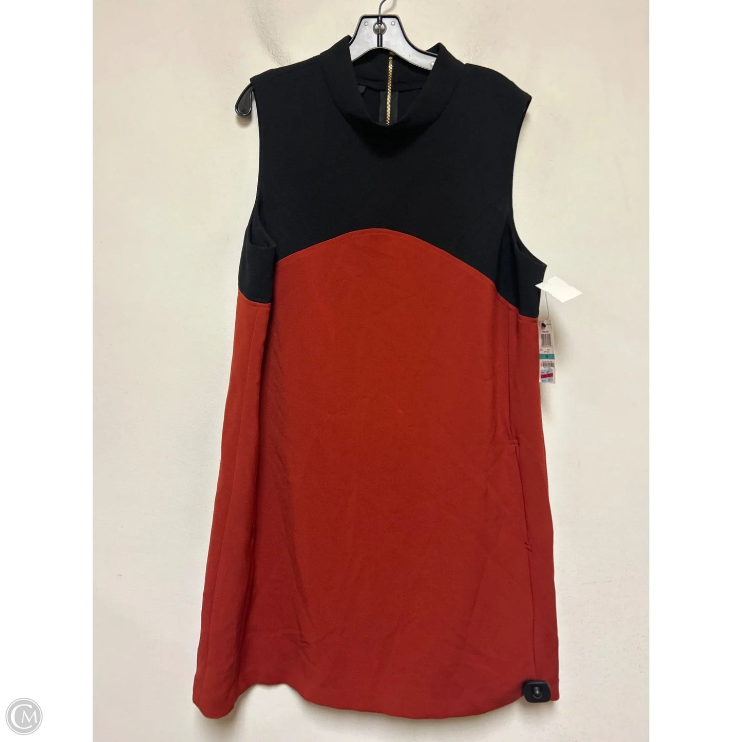 Dress Casual Midi By Alfani In Black & Orange, Size: Xl