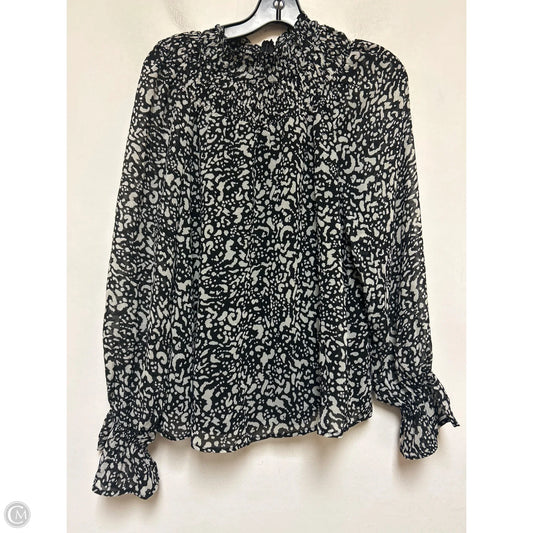Top Long Sleeve By Sanctuary In Black & Grey, Size: L