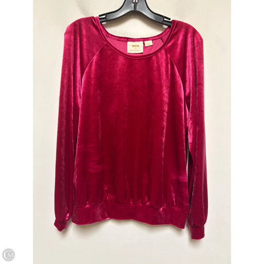 Top Long Sleeve By Maeve In Pink, Size: M