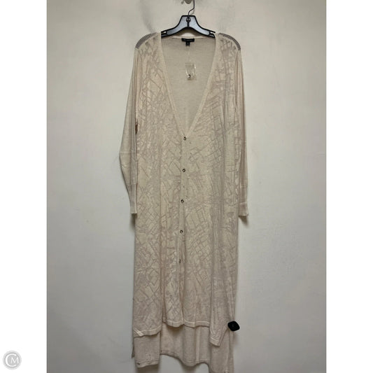 Sweater Cardigan By H For Halston In Tan, Size: 3x