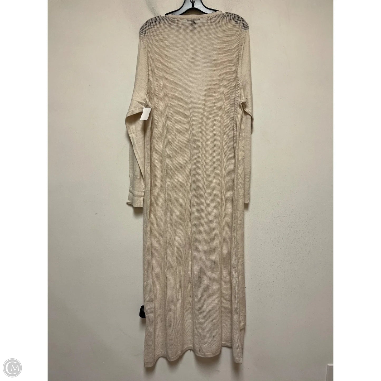 Sweater Cardigan By H For Halston In Tan, Size: 3x