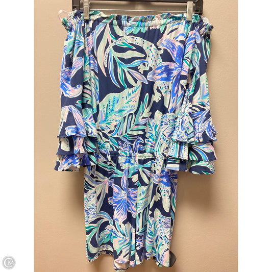 Romper Designer By Lilly Pulitzer In Blue, Size: S