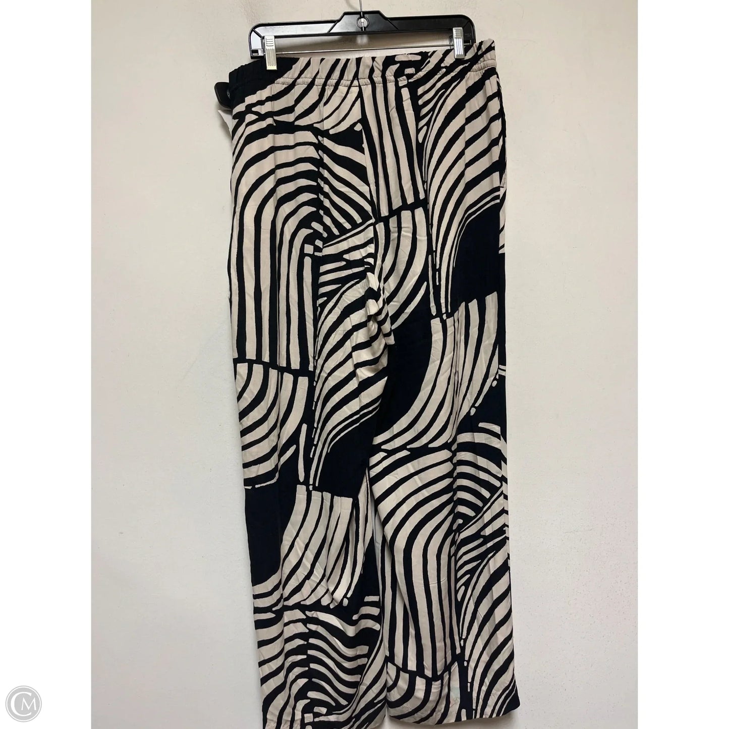 Pants Wide Leg By H&m In Black & Tan, Size: 12