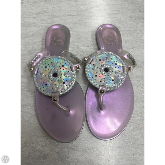 Sandals Flats By Jack Rogers In Silver, Size: 10