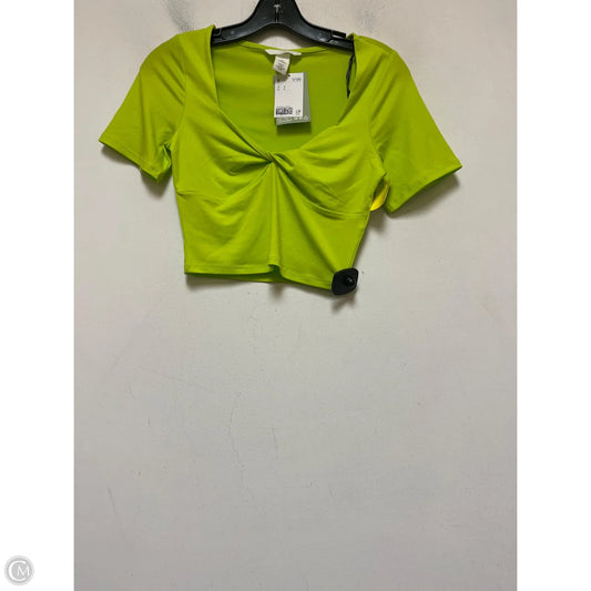 Top Short Sleeve By H&m In Green, Size: S