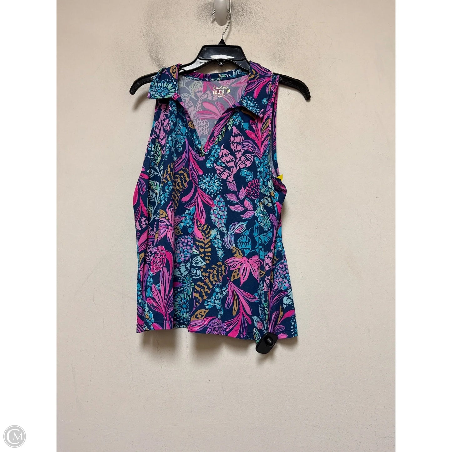 Top Sleeveless Designer By Lilly Pulitzer In Floral Print, Size: L