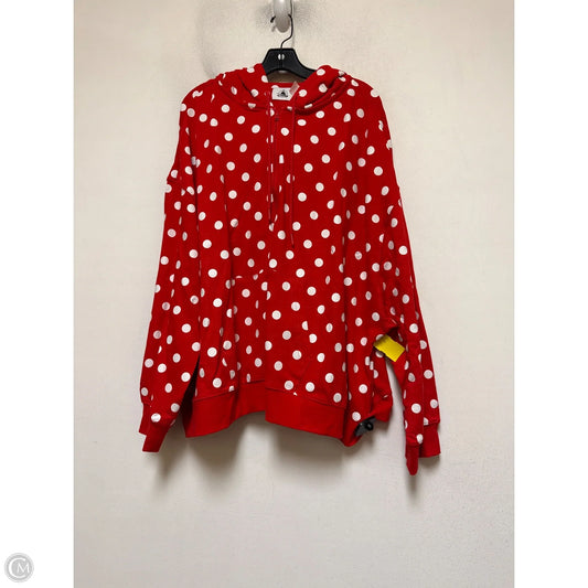 Sweatshirt Hoodie By Disney In Polkadot Pattern, Size: 3x