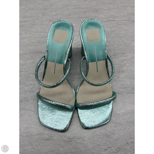 Sandals Heels Block By Dolce Vita In Aqua, Size: 7.5