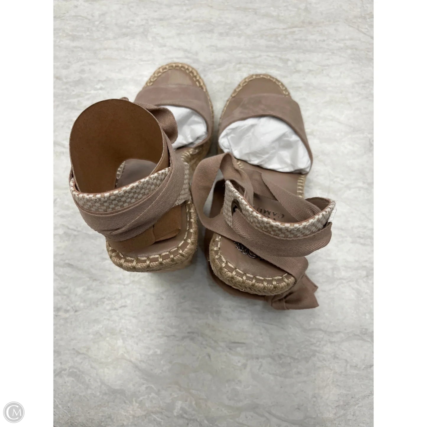 Sandals Heels Wedge By Vince Camuto In Tan, Size: 7.5