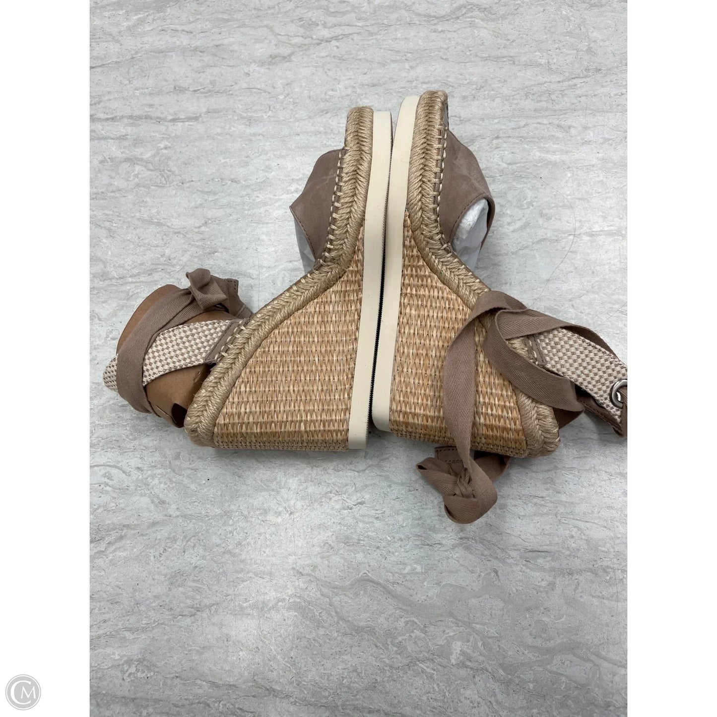 Sandals Heels Wedge By Vince Camuto In Tan, Size: 7.5