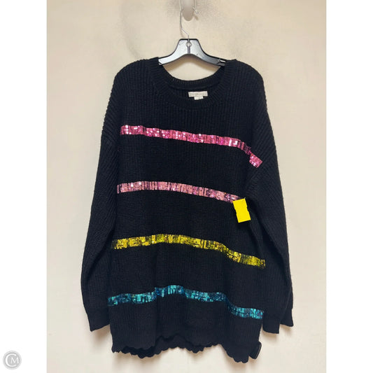 Sweater By Design History In Black, Size: 1x