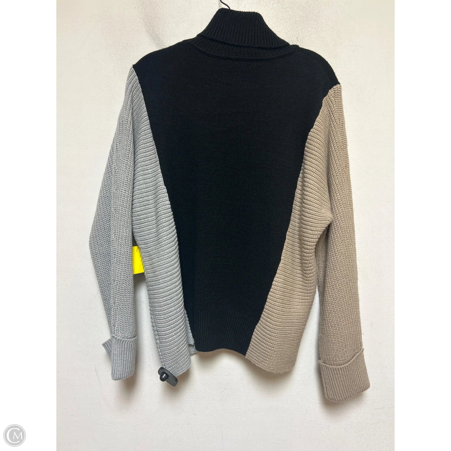 Sweater By Jones New York In Black & Tan, Size: M
