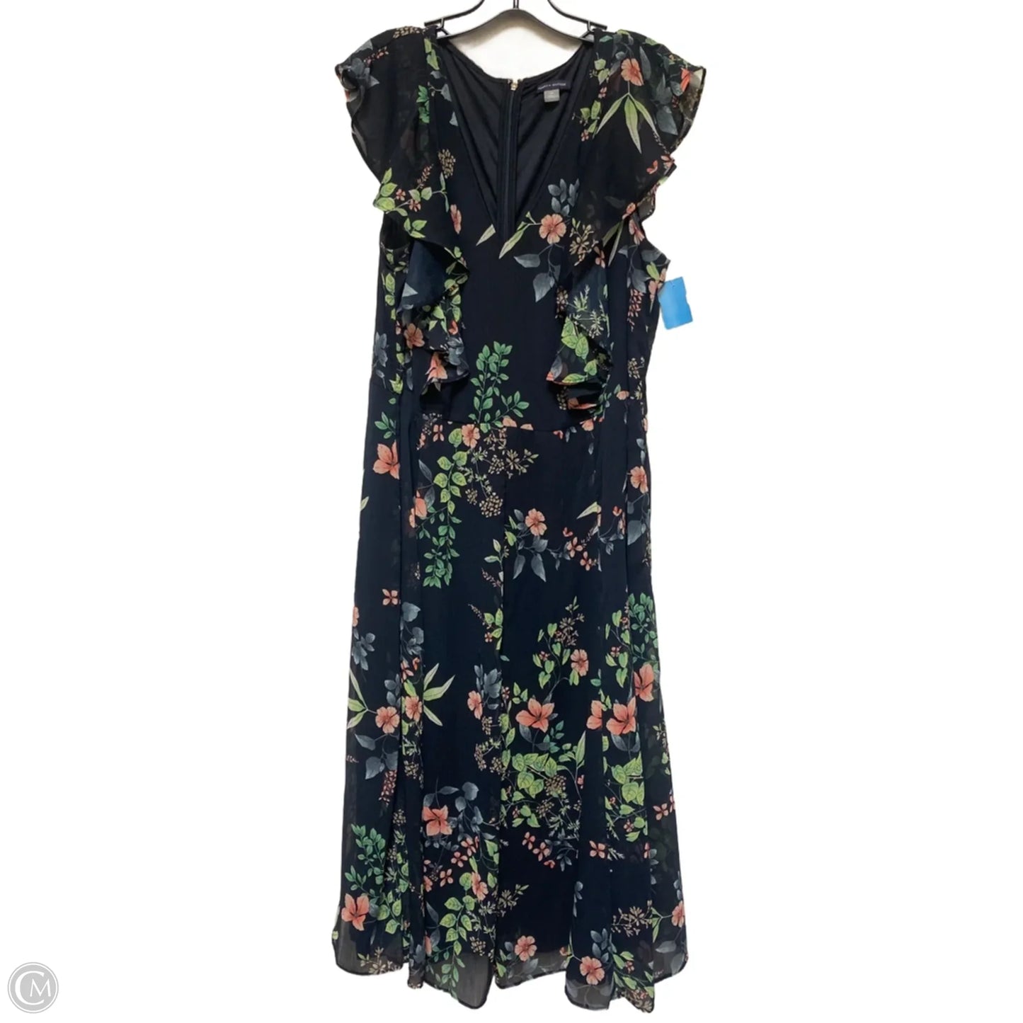Dress Casual Midi By Tommy Hilfiger In Floral Print, Size: L