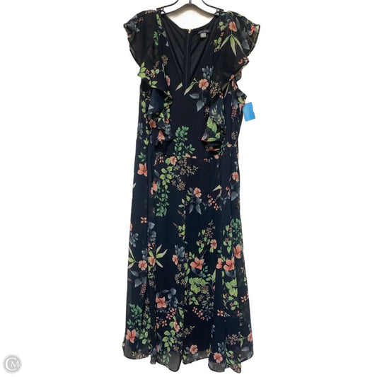 Dress Casual Midi By Tommy Hilfiger In Floral Print, Size: L