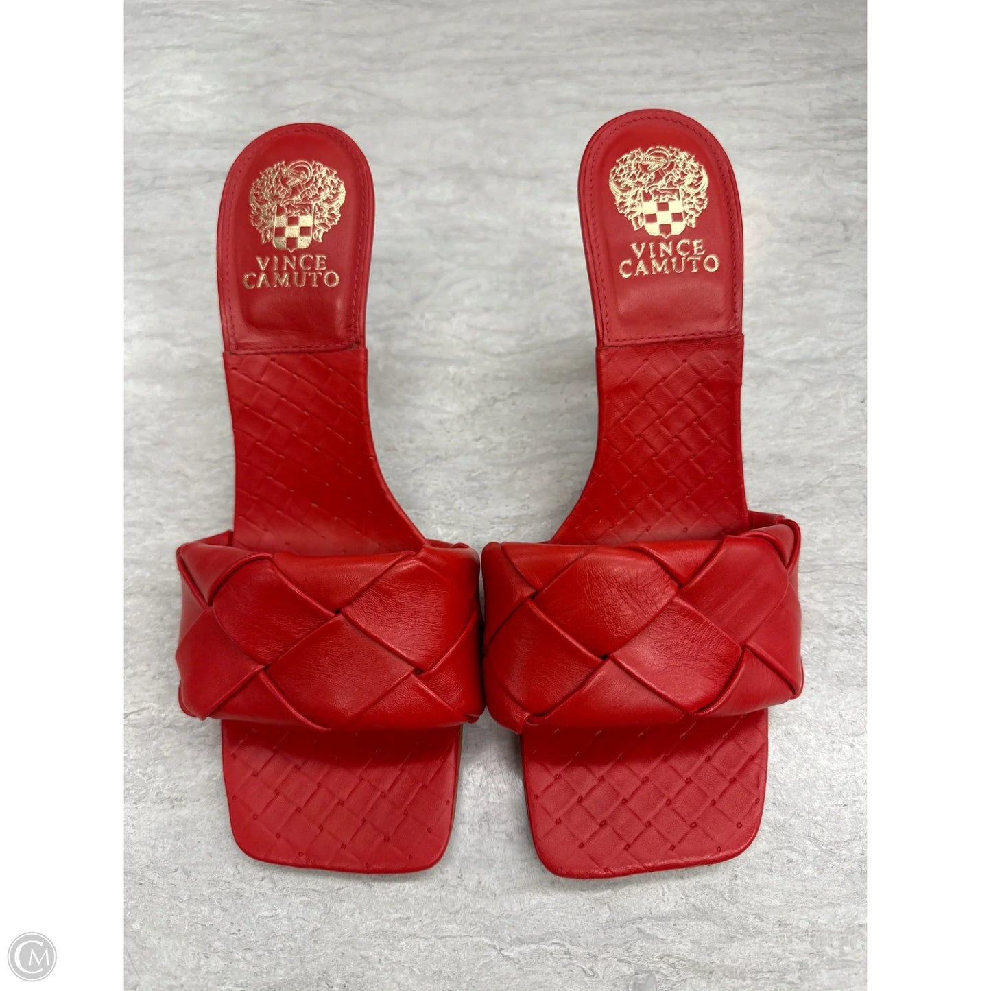 Sandals Heels Stiletto By Vince Camuto In Red, Size: 9.5