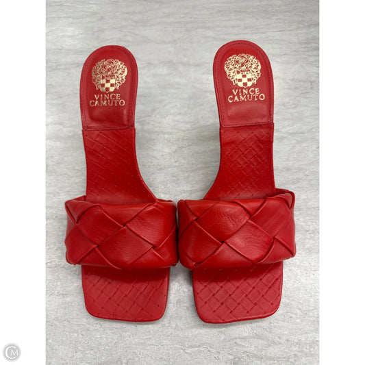 Sandals Heels Stiletto By Vince Camuto In Red, Size: 9.5