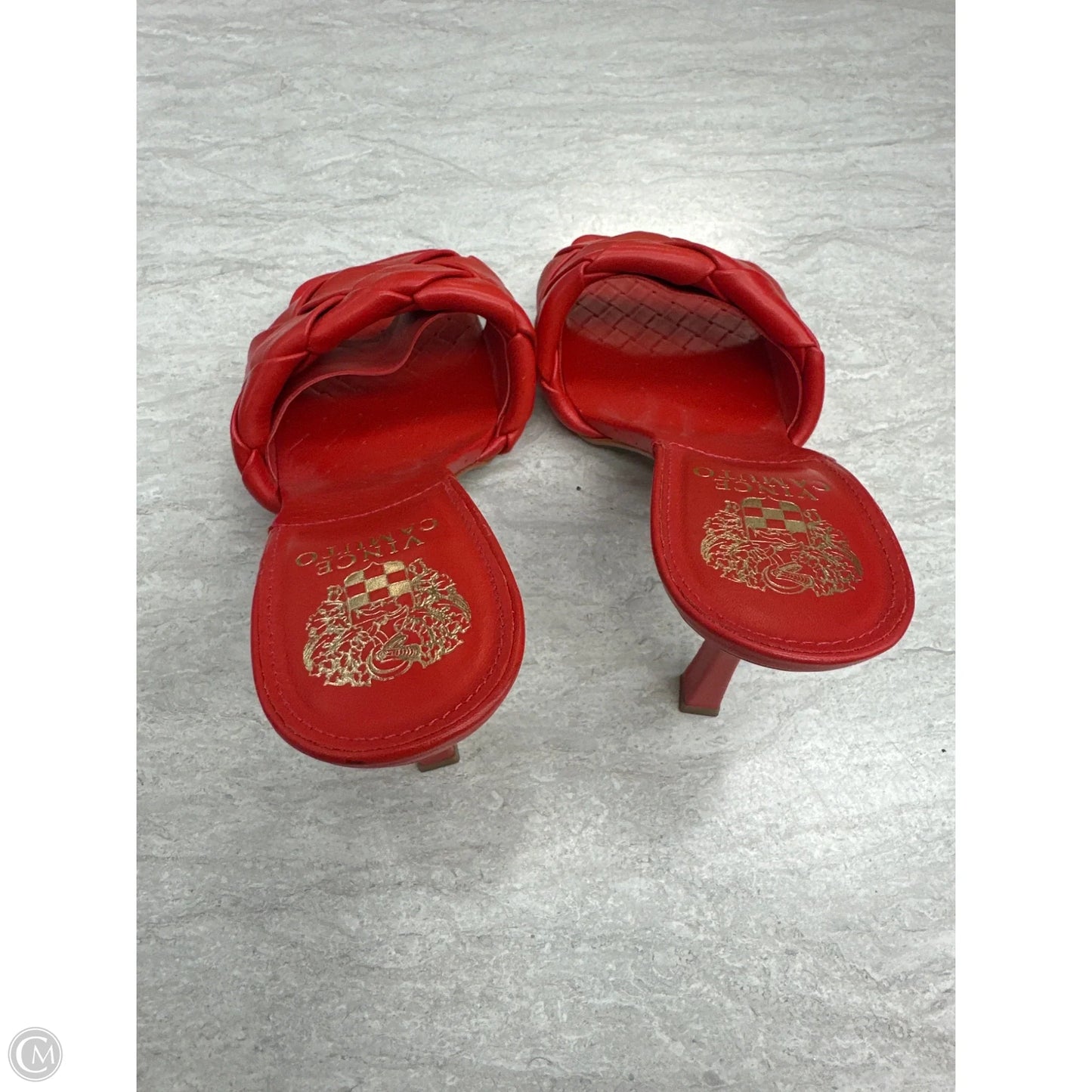 Sandals Heels Stiletto By Vince Camuto In Red, Size: 9.5
