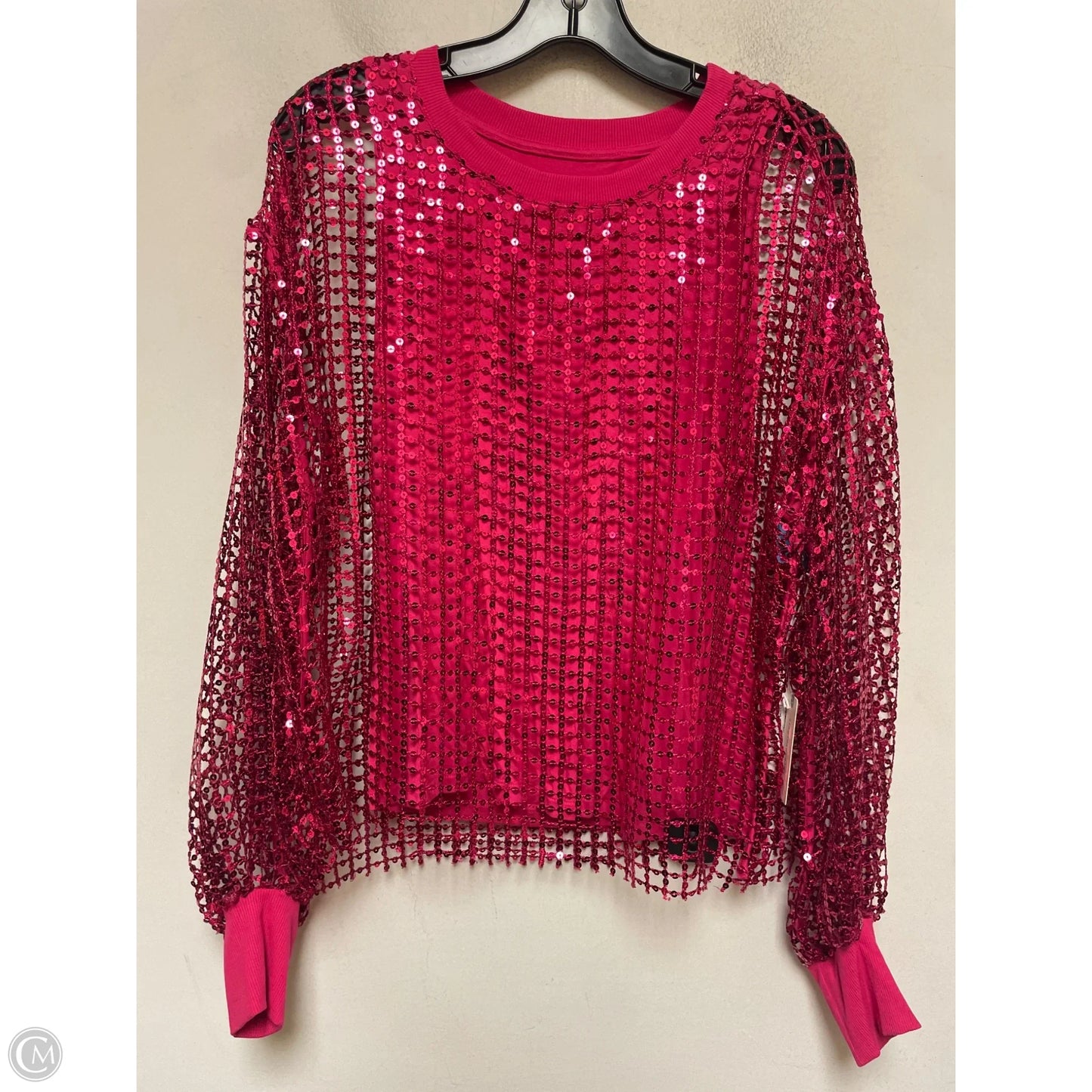 Top Long Sleeve By Pilcro In Pink, Size: S