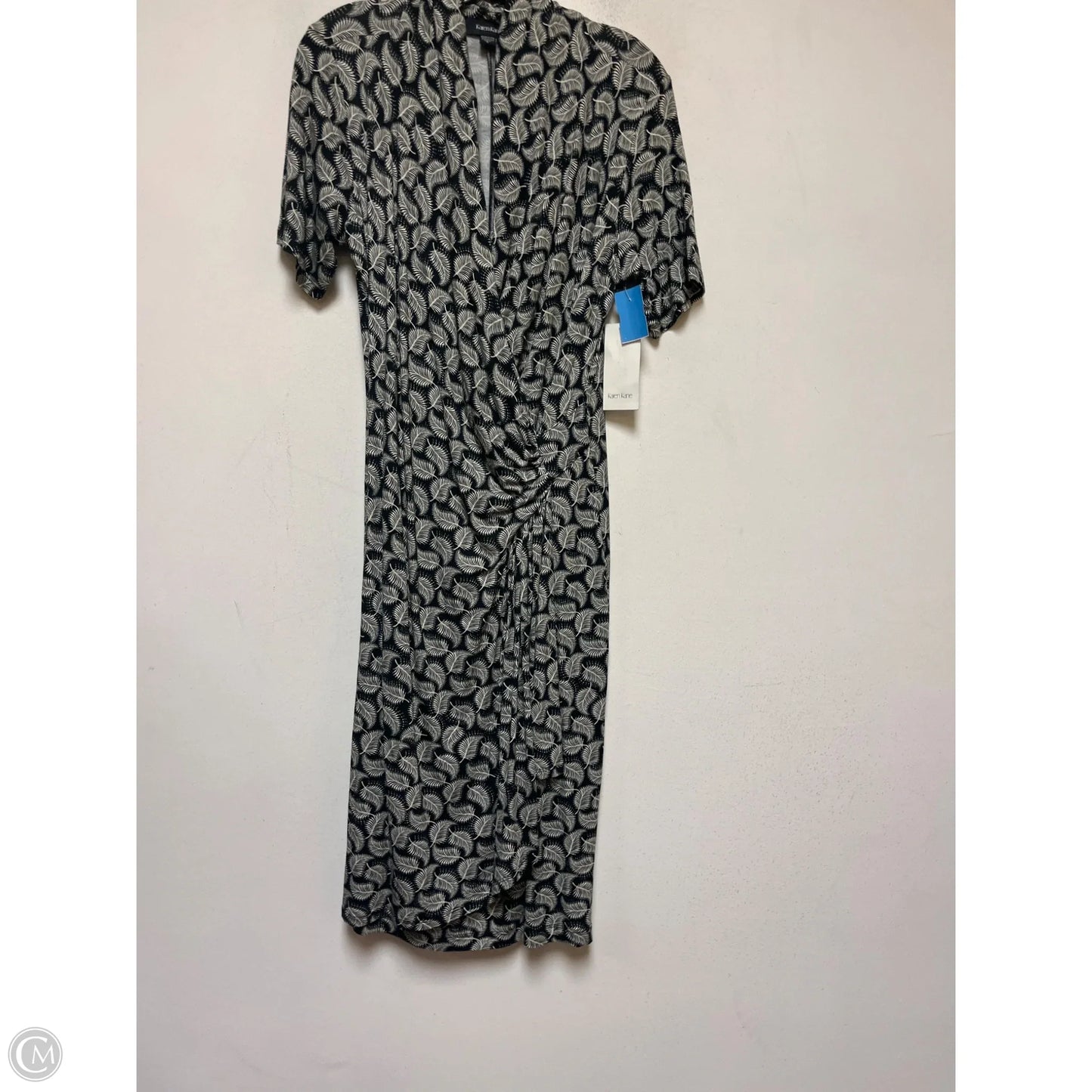 Dress Casual Midi By Karen Kane In Black & White, Size: L