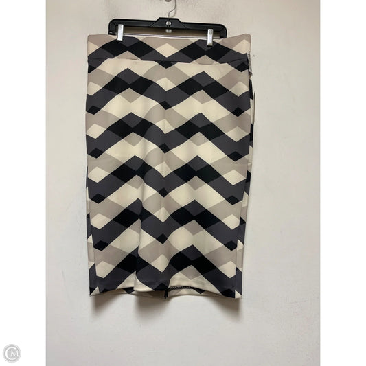 Skirt Midi By Eloquii In Black & Tan, Size: 16