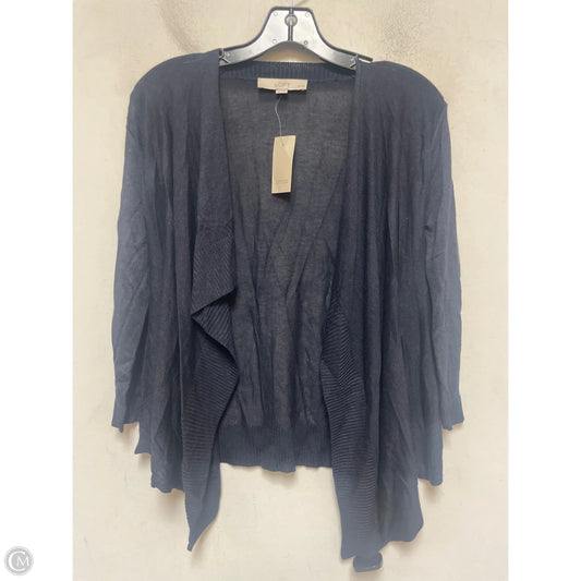 Top Short Sleeve By Loft In Navy, Size: Xsp