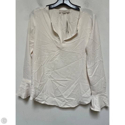 Top Long Sleeve By Loft In Cream, Size: Xsp