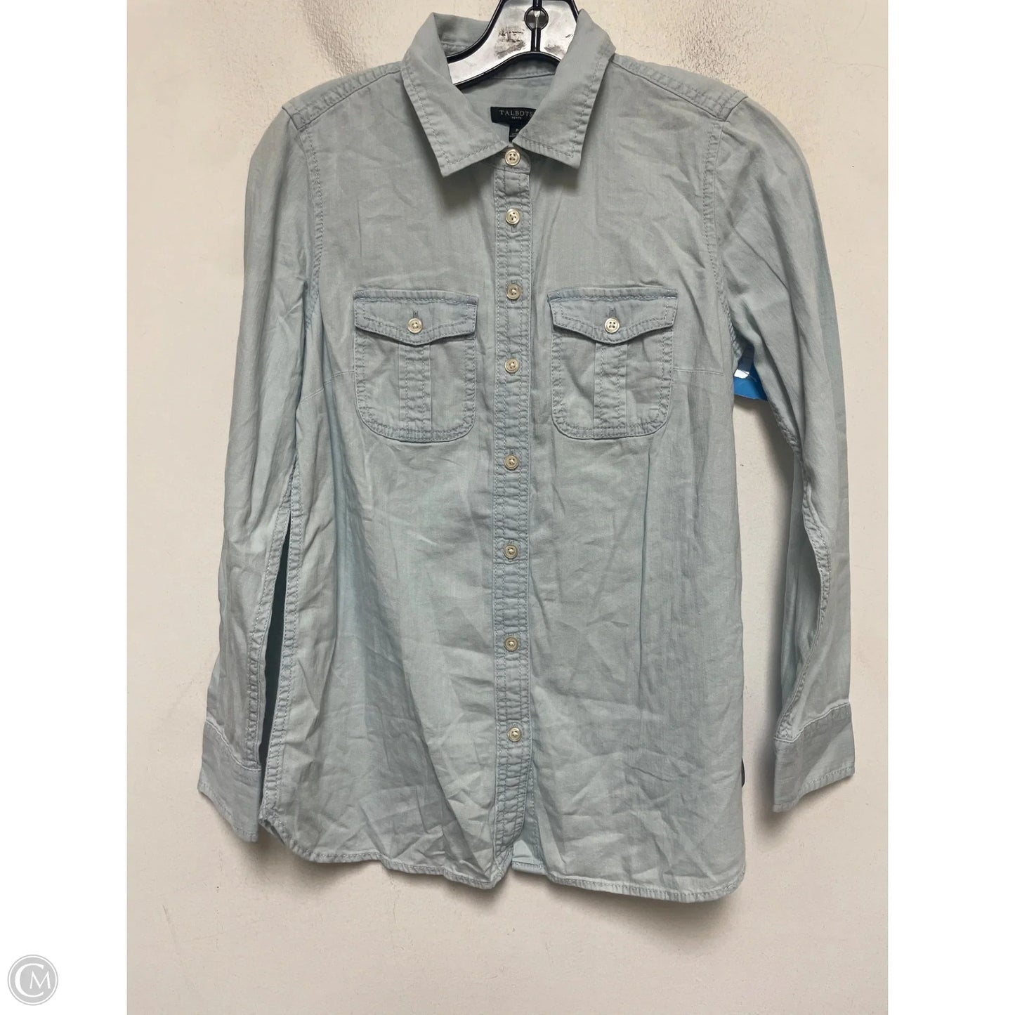 Top Long Sleeve By Talbots In Blue, Size: Xsp