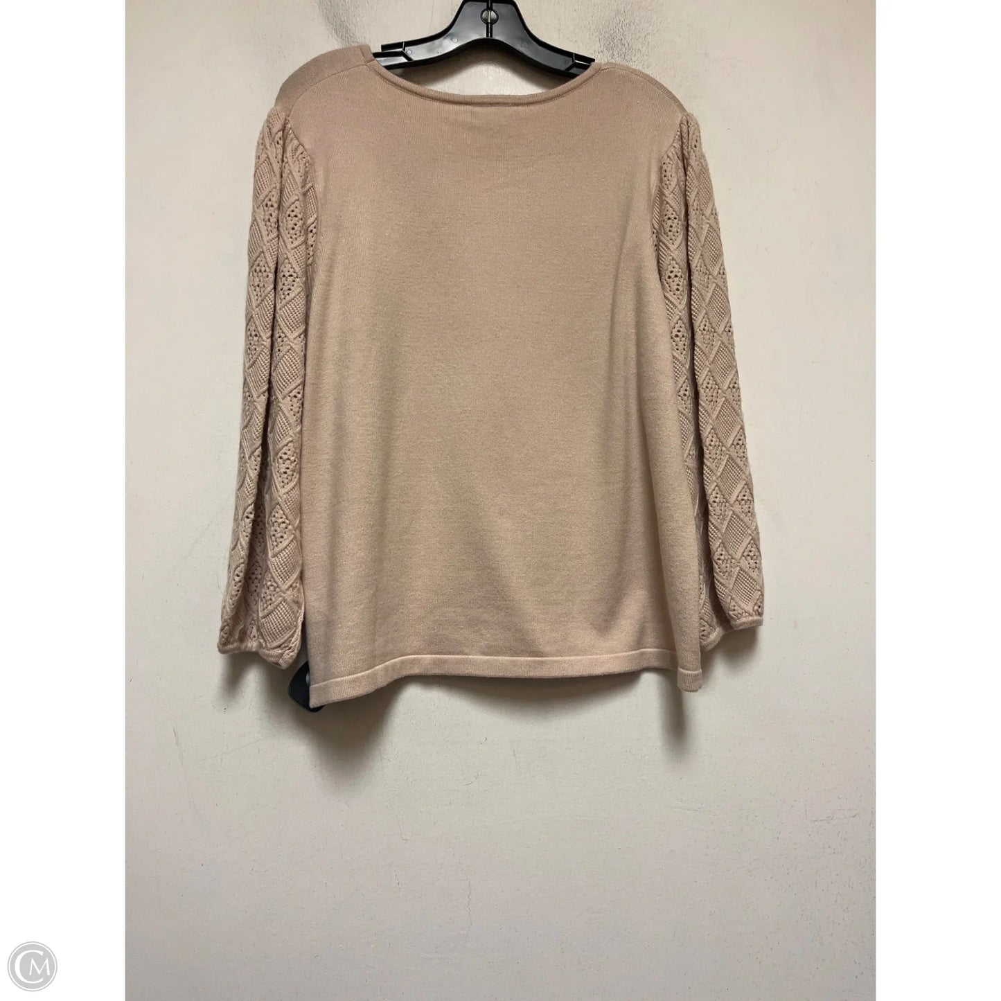 Sweater By Adrianna Papell In Tan, Size: Xl