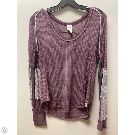 Top Long Sleeve By We The Free In Purple, Size: M
