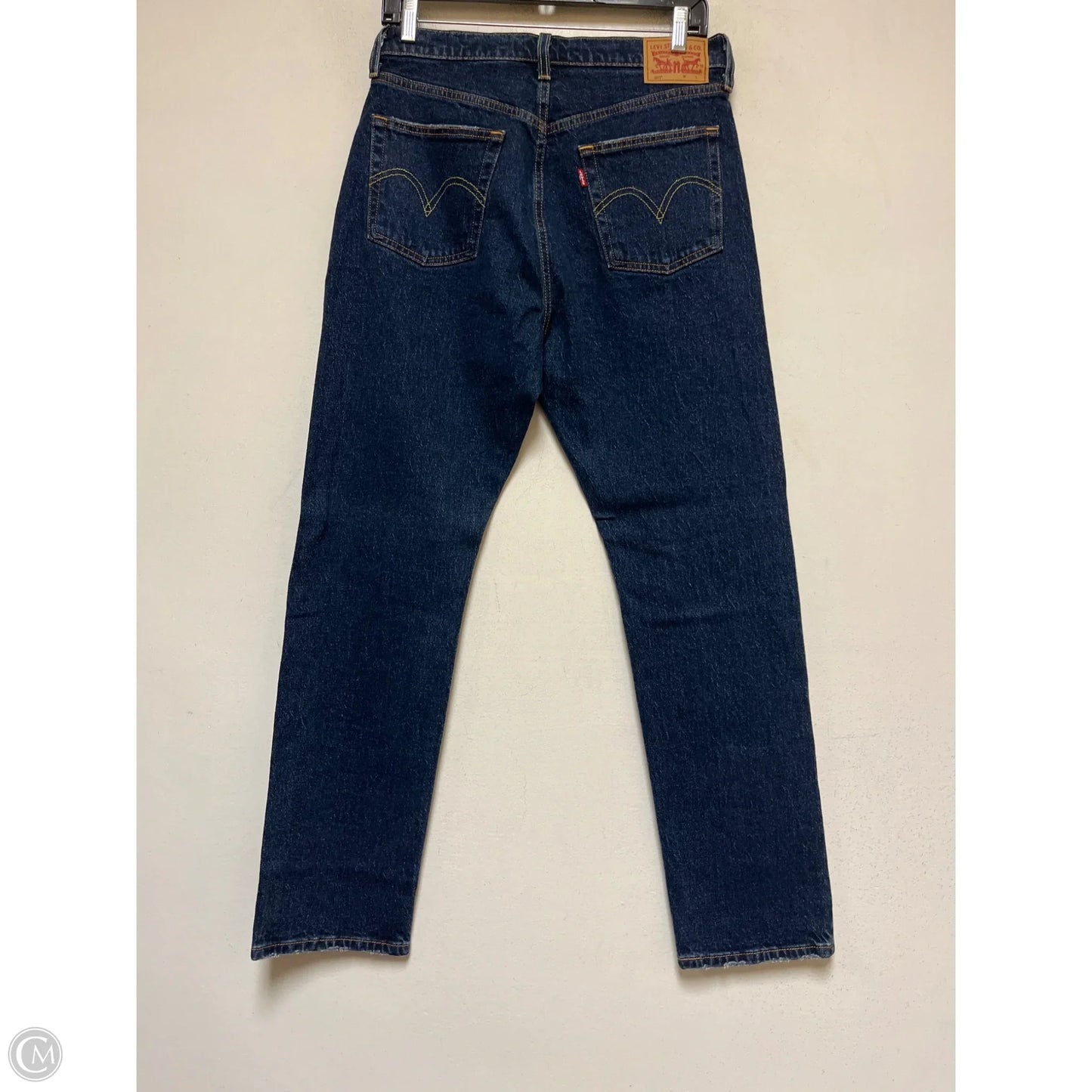 Jeans Straight By Levis In Blue Denim, Size: 10