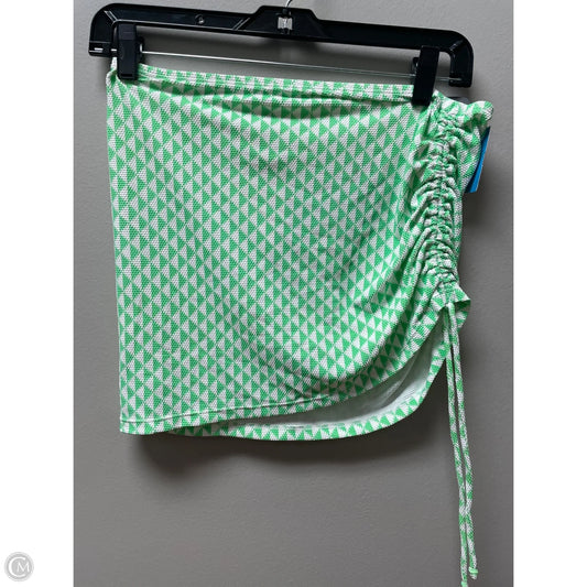 Swimwear Cover-up By Jessica Simpson In Green & White, Size: 6