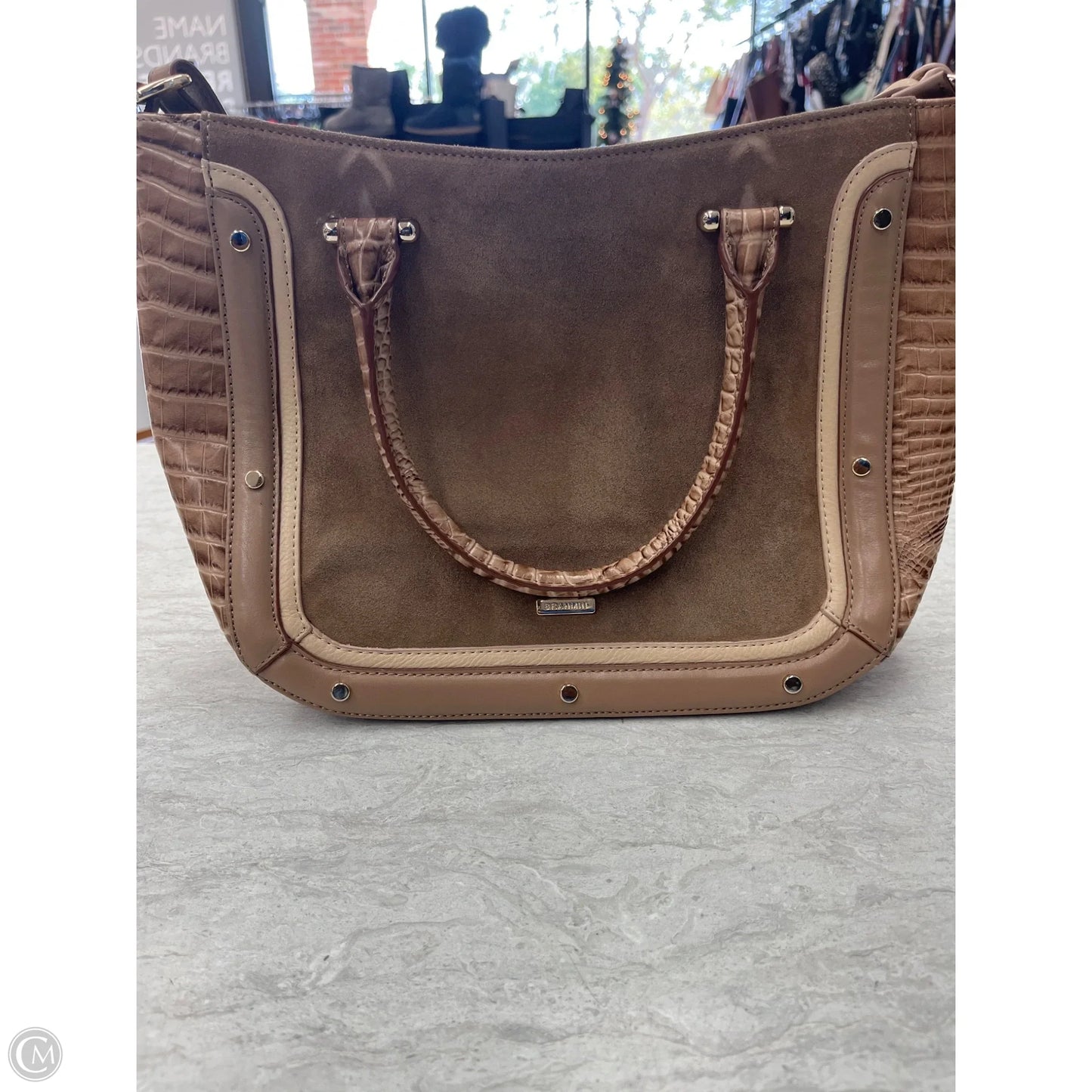 Handbag Designer By Brahmin, Size: Medium