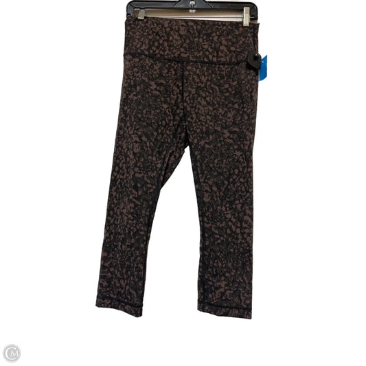 Athletic Leggings Capris By Lululemon In Black & Brown, Size: 10