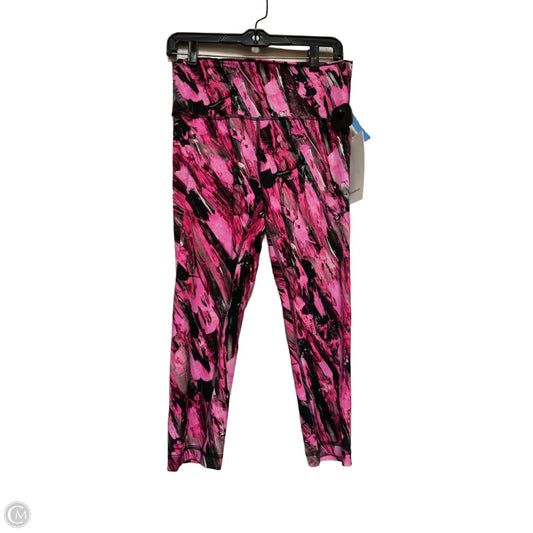 Athletic Leggings Capris By Lululemon In Black & Pink, Size: 10