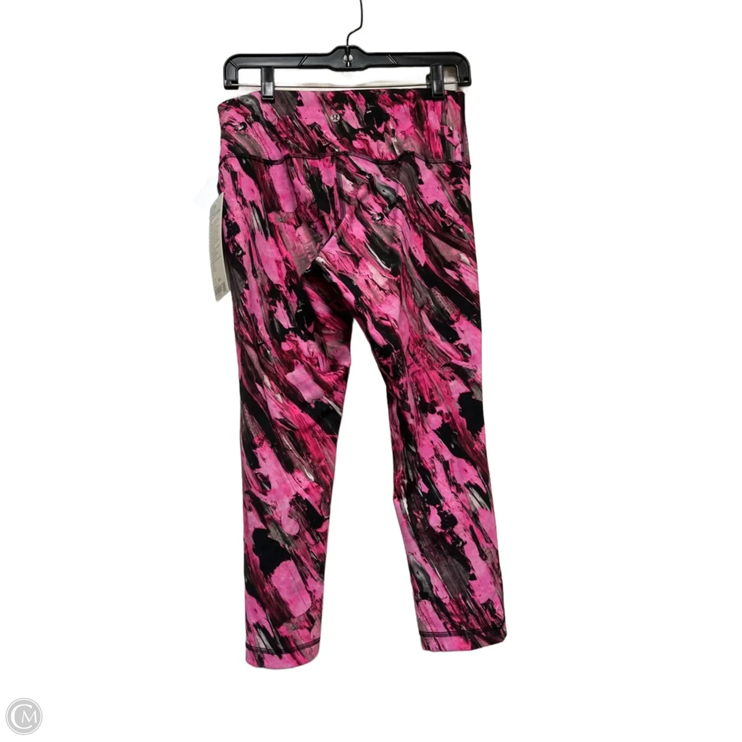Athletic Leggings Capris By Lululemon In Black & Pink, Size: 10