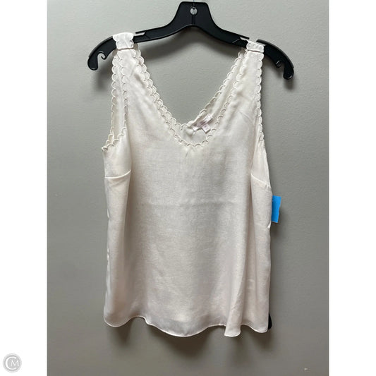Top Sleeveless By Lc Lauren Conrad In Cream, Size: M